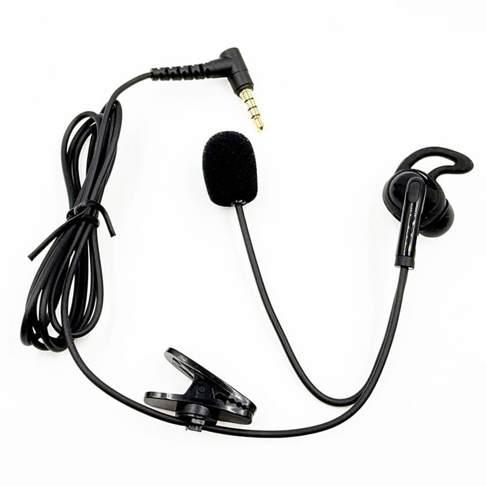 Motorcycle Helmets Compatible 3.5mm Plug Elbow Plug Earphone Headphones Intercom Mic Headset — view 3