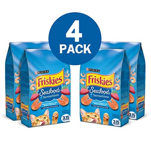 Purina Friskies Dry Cat Food Seafood Sensations With Salmon, Tuna, and Shrimp Flavors - (Pack of 4) 3.15 lb. Bags — view 2