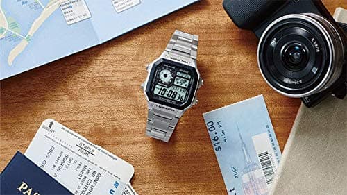Casio Men's Classic Stainless Steel Japanese-Quartz Stainless-Steel Strap, Silver, 21 Casual Watch (Model: AE1200WHD-1A) — view 2