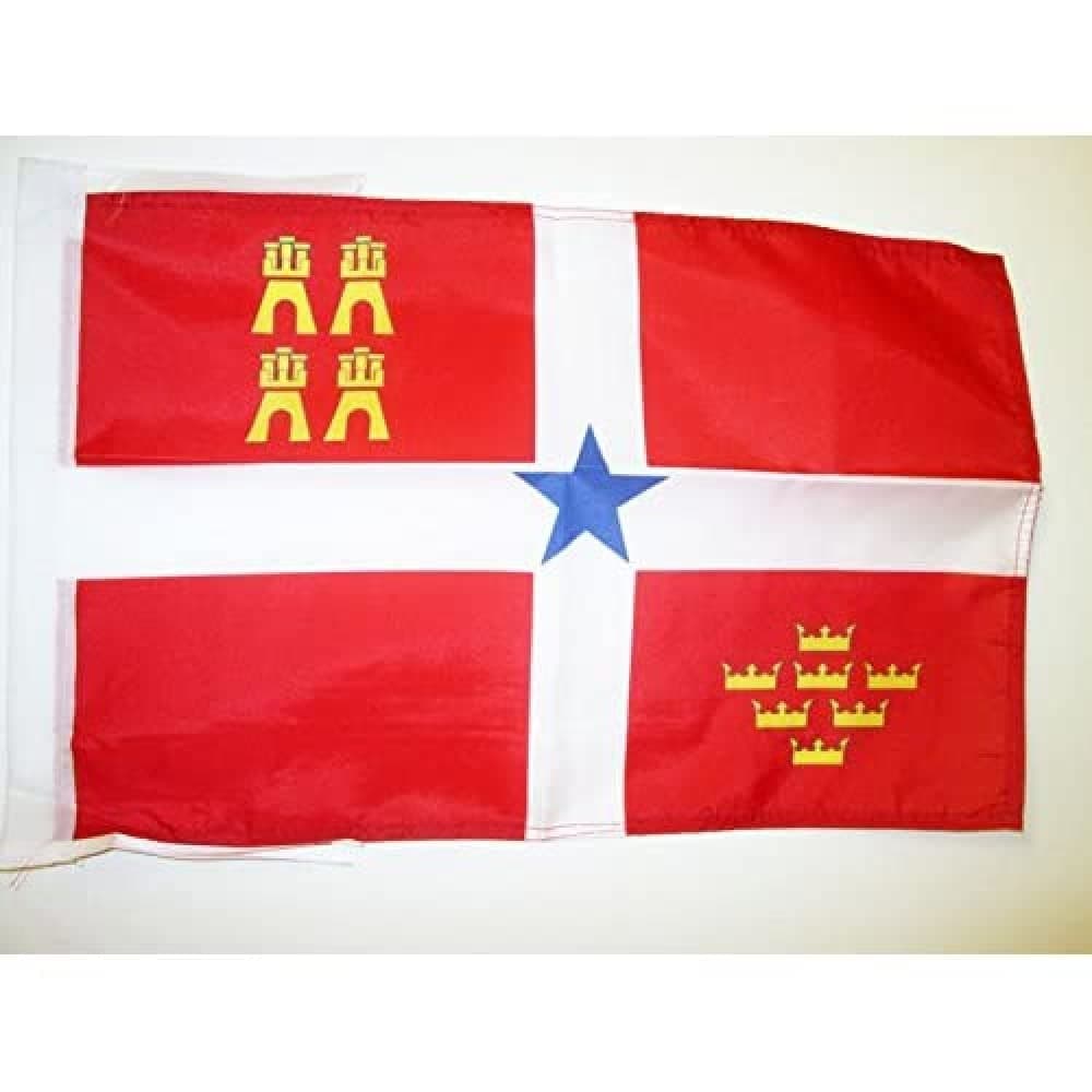 AZ FLAG Bandera de ESPAÑA SIN Armas 45x30cm - BANDERINA ESPAÑOLA SIN Escudo 30 x 45 cm cordeles — view 370