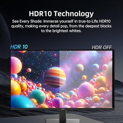 KTC 24 Inch Monitor 100Hz, FHD 1080P Computer Monitor with Frameless Design, 4000:1, 103% sRGB, HDMI VGA Port, Low Blue Light, Tiltable PC Monitors for Home Office, VESA Mount H24V27 — view 4