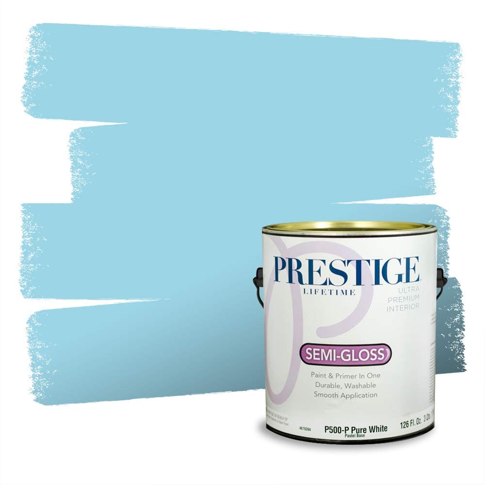 PRESTIGE Paints Interior Paint and Primer In One, 1-Gallon, Semi-Gloss, Comparable Match of Valspar* Dewdrop* — view 683