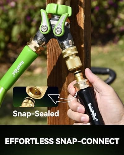 RainPoint Quick Connect Hose Fittings 3/4" GHT - Solid Brass Garden Hose Connectors, No-Leak Design & Universal Fit for Instant Connection (2 Sets) — view 4