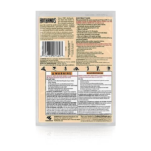 Hothands HH1ED240E-AMZ Body & Hand Super Warmers - Long Lasting Safe Natural Odorless Air Activated Warmers - Up to 18 Hours of Heat - 40 Individual Warmers — view 3