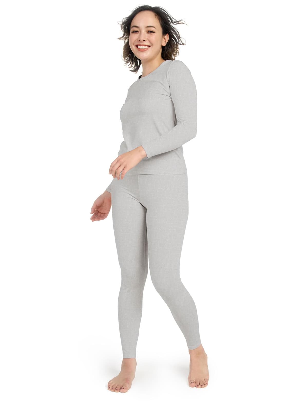LAPASA Conjunto Ropa Termica Mujer Extra Calido Set Interior Camiseta Manga Larga Malla Termico Deportiva Invierno Frio Extremo Deporte Esqui Montaña L17/L41/L44 — view 11