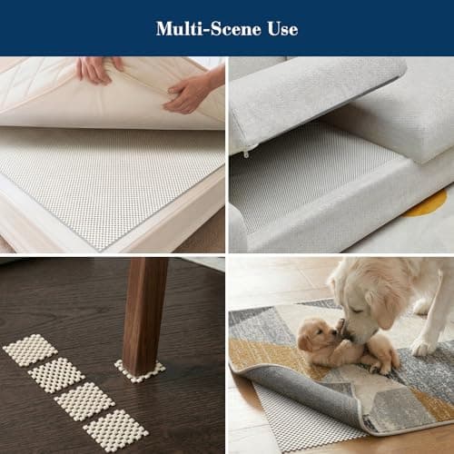 Veken Rug Gripper Pad for Hardwood Floors, Thick Non Slip Rug Pads for Area Rugs, Rug Grippers for Tile Floors, Under Carpet Anti Skid Mat, Keep Your Rugs Safe and in Place, 2x3 Ft — view 5