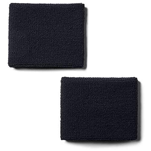 Under Armour Men's 3-inch Performance Wristband 2-Pack, Black (001)/White, One Size Fits All — view 3