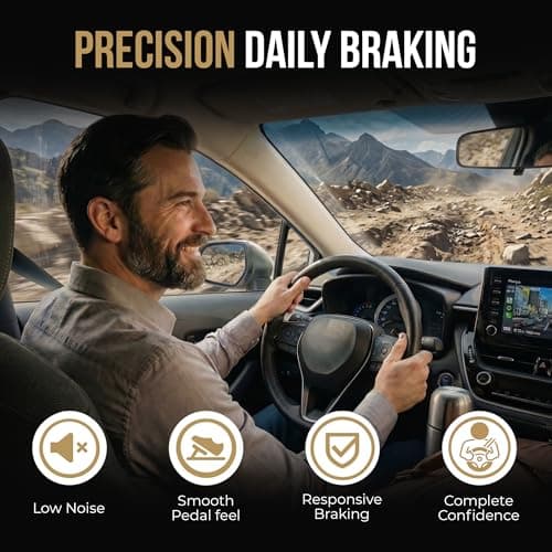 MAX Advanced Brakes - Brake Kit For 2015-2023 Nissan Murano, 2013-2020 Nissan Pathfinder, Infiniti QX60| Carbon Ceramic Brake and Rotor Kit Front and Rear| Drilled Slotted Brake Rotors — view 3