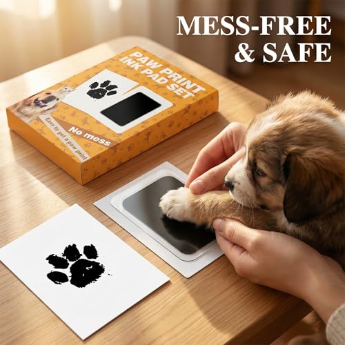Baby Hand and Footprint Kit, 4 Pack Mess Free Ink Pad Clean Touch Newborn Footprint Kit with Non Toxic Ink Pad for Baby Hand and Footprints for Newborn Registry Keepsakes and Pet Paw Prints — view 5