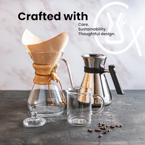Chemex Ottomatic Pour Over Coffee Maker Set, 40 oz Capacity – Automatic Pour Over Machine with 6 Cup Glass Coffeemaker, Specialty Drip Brewer, Barista Quality Coffee System — view 4