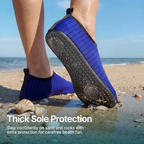 Water Shoes for Women Men Quick-Dry Aqua Socks Swim Beach Barefoot Yoga Exercise Wear Sport Accessories Pool Camping Must Haves Adult Youth Size 10-11Women/9-10Men