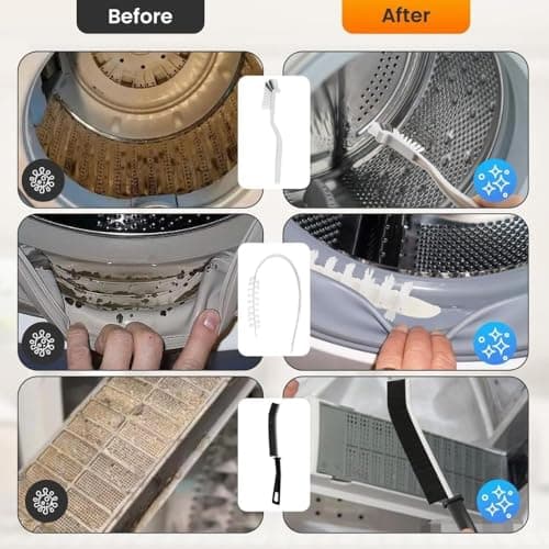 Washing Machine Cleaner Brush Set (6-Pcs) for Front & Top Load Washers – Deep Cleaning Kit for Rubber Seal, Drum, Dispenser, Tight Gaps & Multipurpose Cleaning in Kitchen, Bathroom & Home — view 4