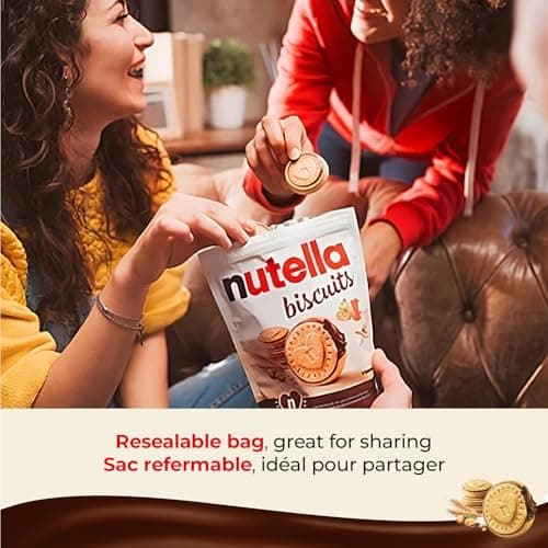 NUTELLA BISCUITS Cookies filled with NUTELLA Hazelnut Spread With Cocoa - Perfect Snack to Share - 20 Cookies Per Pack - 276 g — view 3