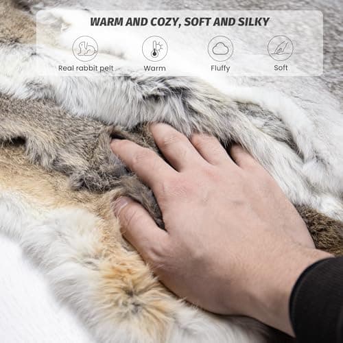 Craft Rabbit Skin Fur Pelt – Ethically Sourced, 12"x14" Tanned Hide for DIY Crafts, Costumes & Home Décor(1, Straw Yellow)