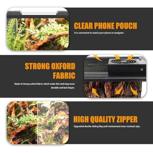 Ventilation Fan for Reptile Tank Cooling Fan Dehumidifier with LED Display for Rainforest Terrarium Vivarium Improving Air Circulation for Amphibians Reptiles Snakes Snake Enclosure — view 2