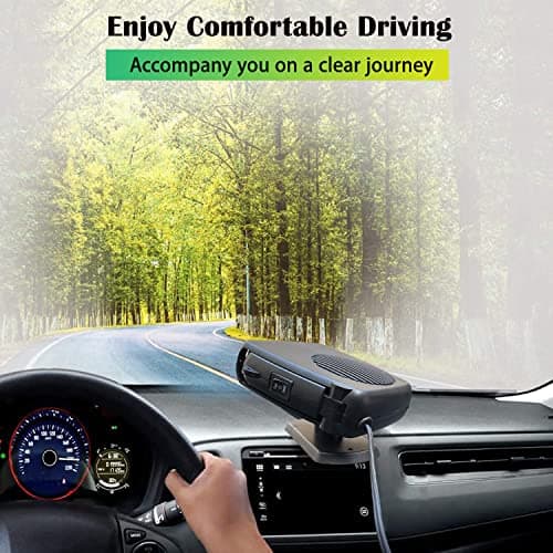 Car Heate,2026 New Upgraded Portable Car Heater for Vehicle, 12V Car Heater Portable, Portable Heater for Car, 360° Rotatable Car Defroster Windshield Heater (Black） — view 2
