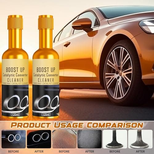 2Pcs Upgraded Catalytic Converter Cleaner, Catalytic Converter Cleaner Kit, Fuel System Treatment Oil Additive, Auto Parts Engine Cleaner, Exhaust System Pipe Carbon Removal Cleaner — view 2