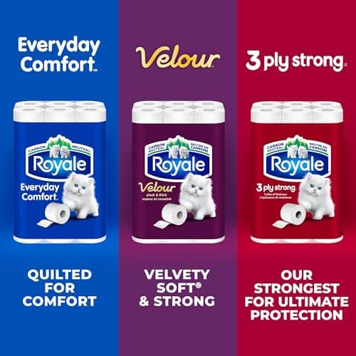 Royale Velour Toilet Paper, 12 Equal 24 Rolls, 142 Bathroom Tissues per roll — view 2