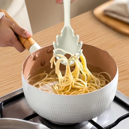 Silicone Cooking Utensils Set - 446°F Heat Resistant Silicone Kitchen Utensils,Spatula,Spoon, Kitchen Utensil Sets Gadgets Tools Set for Nonstick Cookware,Dishwasher Safe Bpa Free (Cream White) — view 2