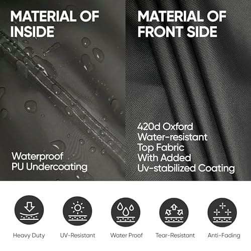 Loriano Patio Furniture Covers, 4 Piece Outdoor Furniture Cover Waterproof, Patio Furniture Cover Set, Lawn Patio Set Covers Black — view 3
