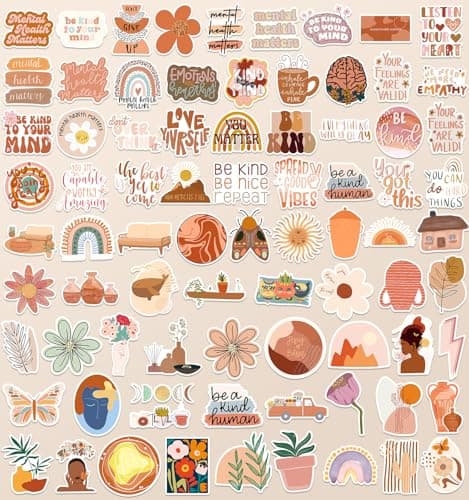 200Pcs Boho Stickers, Vintage Stickers Motivational Aesthetic Sticker Vinyl Sticker for Water Bottles Laptops Journals Positive Affirmation Sticker for Adult Teen Kid Classroom Prizes — view 5