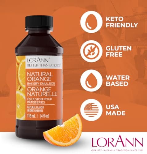LorAnn Orange Bakery Emulsion, 4 oz - Intense Flavor Extract for Baking, Cookies, Frosting, Ice Cream, Orange Chocolate, Smoothies and Beverage - Vegan, Gluten, Sugar, and Nut Free — view 4