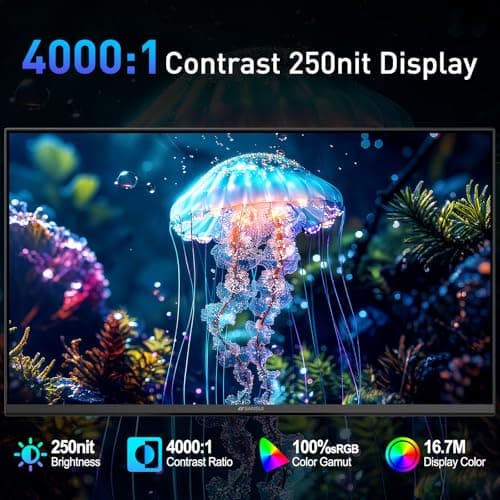 SANSUI 22 Inch 120Hz Monitor, FHD Computer Monitor 4000:1 Contrast Ratio with Adaptive Sync, HDR 100% sRGB, HDMI x 2, VESA Mount, Eye Care for Home/Office (ES-22X3AH, One HDMI Cable Included). — view 2