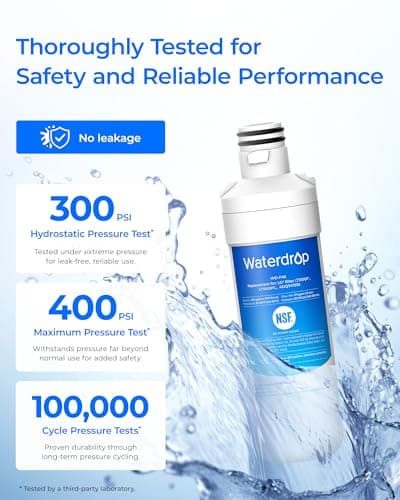 Waterdrop ADQ747935 LT1000PC Replacement for LG® LT1000P®/PC/PCS ThinQ® Refrigerator Water Filter, LFXS26973S, LMXS28626S, LMWS27626S, LFXS28596S, ADQ74793501 and LT120F® Air Filter, 3 Combo — view 5