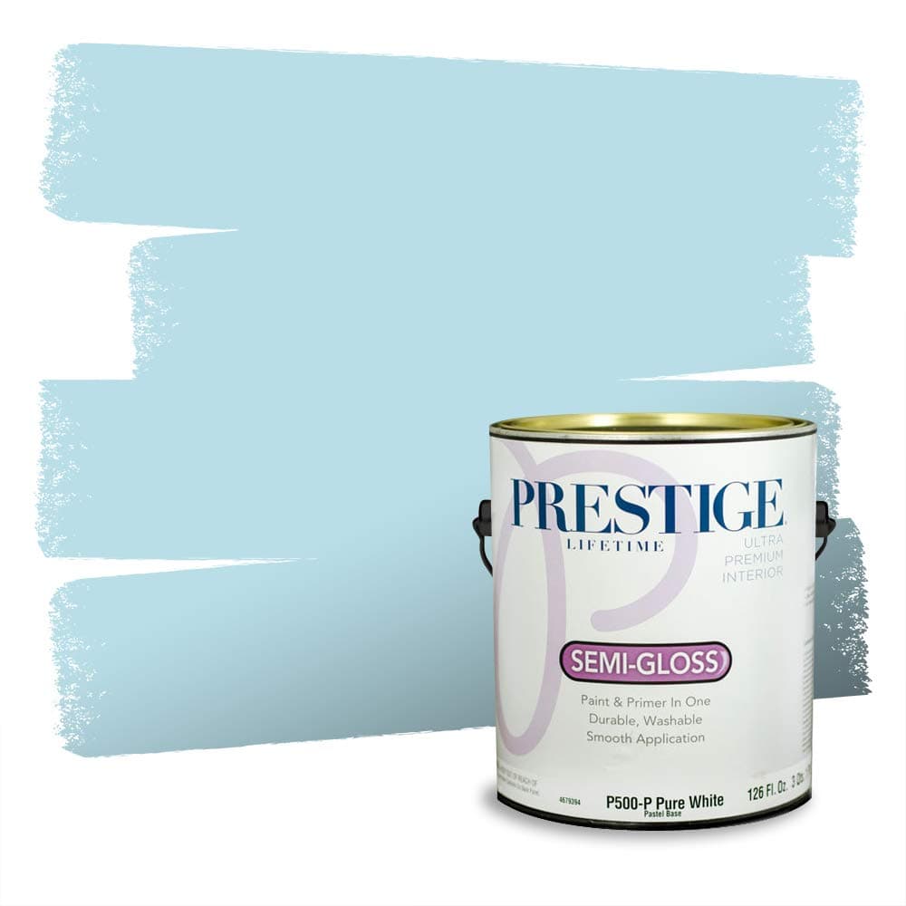 PRESTIGE Paints Interior Paint and Primer In One, 1-Gallon, Semi-Gloss, Comparable Match of Valspar* Dewdrop* — view 766