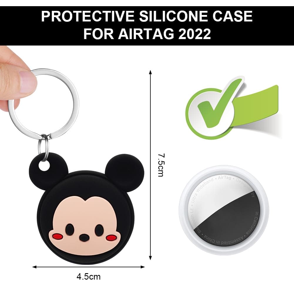 AXFEE Llavero para AirTag Silicona, Llaveros AirTag Funda Protectora, Llavero Portátil Impermeable, Regalo para Niños, Ancianos — view 2