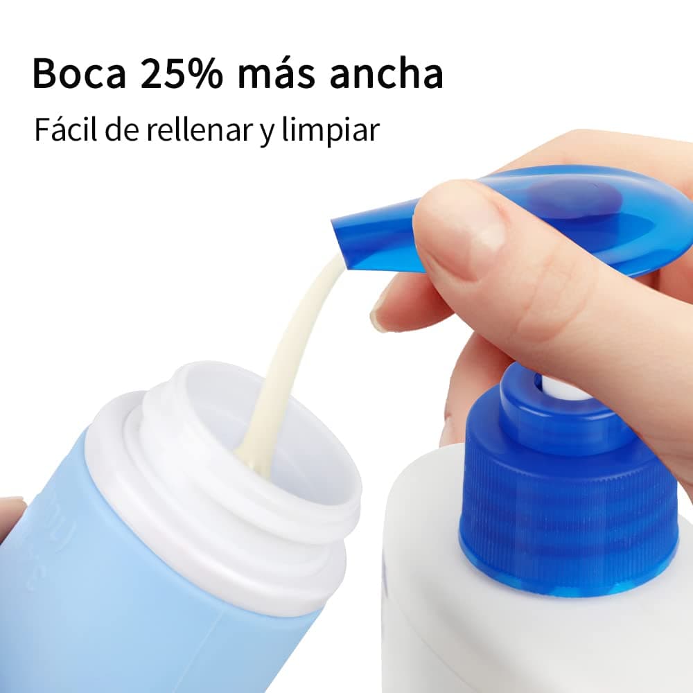 Opret Botes Viaje Rellenables 100ml 3 Piezas, Botellas de Viaje Silicona para Gel y Champu, Botes Viaje a Prueba de Fugas para Gel, Champús, Lociones y Artículos de Tocador, FDA Certificado Sin BPA — view 5