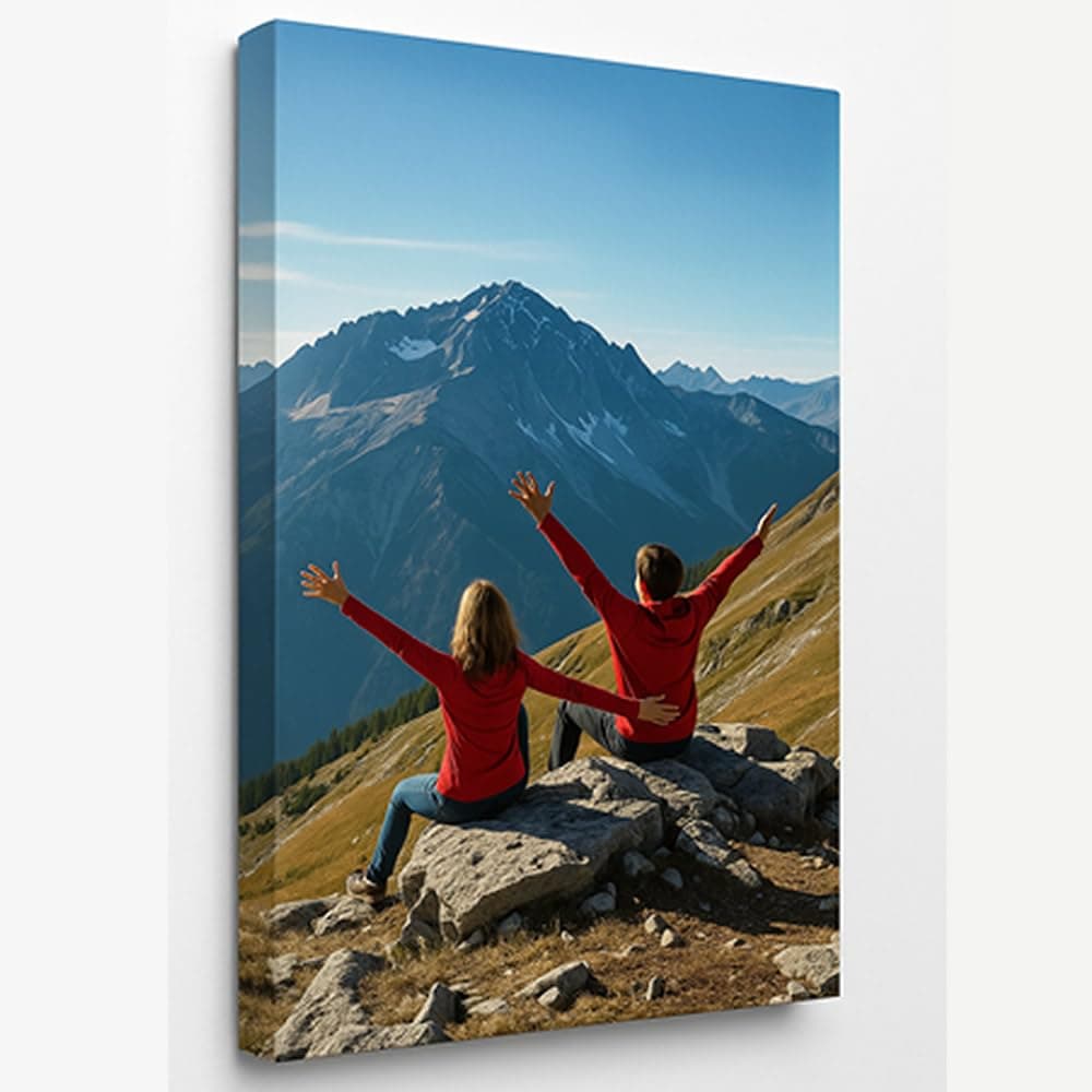 Personalised Canvas Photo Canvas Custom Birthday Gifts Picture Frame Print Wall Art Gifts For Women A1 A2 A3 A4 (31x21cm (12x8in))