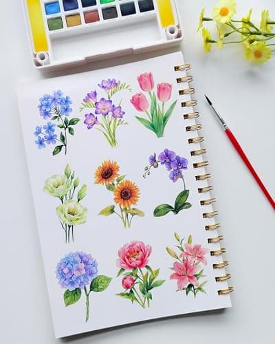 Watercolor workbook (Flowers) — view 3