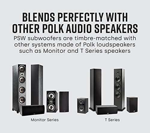 Polk Audio PSW10 10" Powered Subwoofer Home Audio – Power Port Tech, Up to 100 Watts, Big Bass in Compact Design, Easy Setup with Home Theater, Timbre-Matched with Monitor & T-Series Polk Speakers — view 5