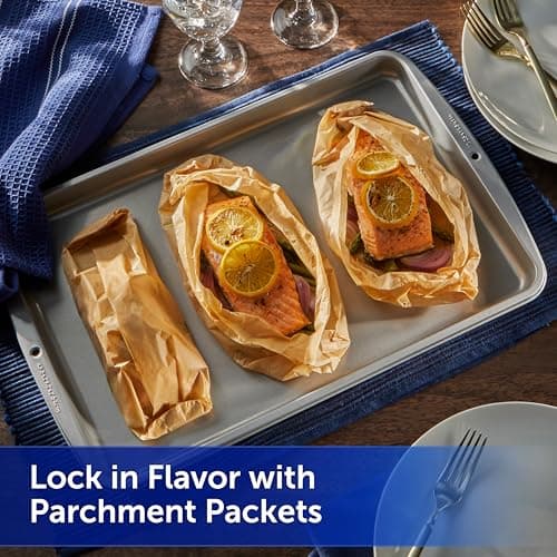 Reynolds Kitchens Unbleached Parchment Paper Roll, Non Stick Parchment Paper for Cooking and Baking, Oven Safe up to 425 Degrees, Chlorine-Free, 45 Feet x 12 Inches, 45 Total Sq. Ft. — view 4
