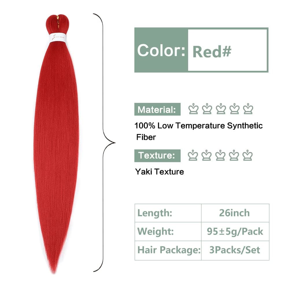 YDDM Capelli Per Treccine Africane Morado Extension Treccine Texture Yaki Easy Install per Principianti 32 Pollici 3 Pezzi Capelli Leggeri e Naturali per Box Braids, Twist e Crochet — view 235