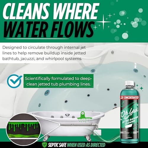 Oh Yuk Jetted Tub Cleaner 2X Concentrated – Deep Cleaning Jetted Bathtub & Jacuzzi Cleaner for Tub Systems with Jets – Removes Buildup – 16 fl oz — view 3