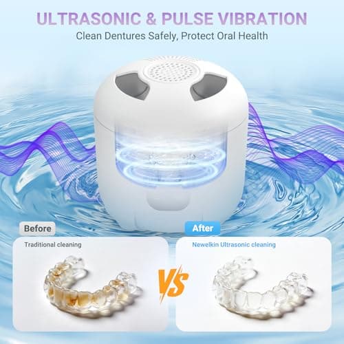Newelkin Ultrasonic Retainer Cleaner Machine 25W Ultrasonic Denture Cleaner — view 5