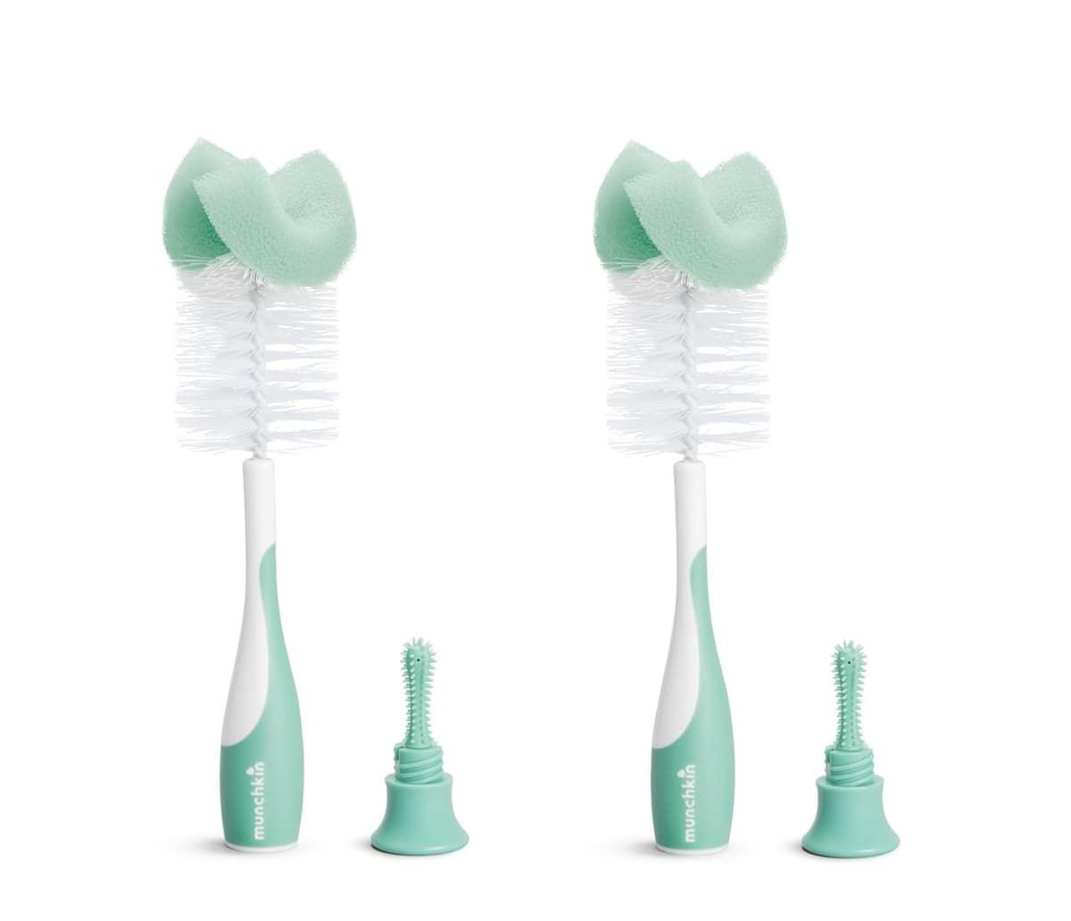Munchkin Bottle Brush | For Cleaning Baby & Water Bottles with Built In Teat Brush | Freestanding | Dishwasher Safe | Bristle Brush | 1 Pack | Green — view 5