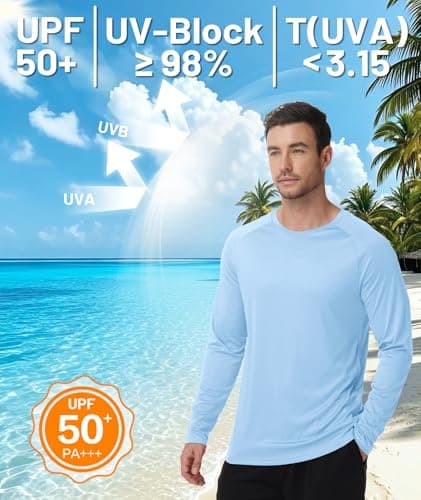 ZITY 5 Pack Gym Shirts Men Running Tops Breathable Sport T Shirts Moisture Wicking UPF 50+ Training Long Sleeve Tops, L — view 2
