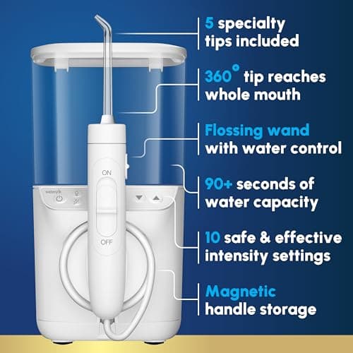 Waterpik Promax Water Flosser with SmartAdvance Mode for Daily Gum Health and Cleaning Teeth, Braces, Implants, ADA Accepted, Small Quiet Design, Electric Flosser with 10 Settings, 5 Tips, WF-23 — view 2