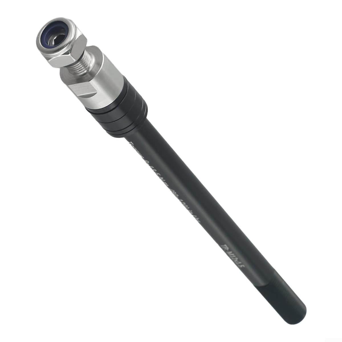 Autilyshop Adaptador de eje pasante de remolque de bicicleta de aleación de aluminio proceso CNC, longitud ajustable 160 178 mm P1.0 P1.5 P1.75 con 4 juntas para bicicleta Croozer eje de horquilla