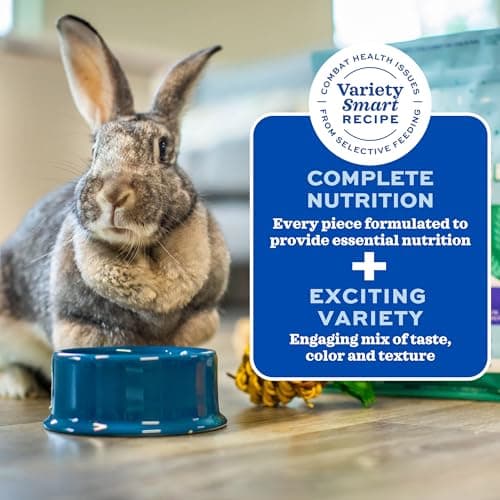 Oxbow Forage Wise Adult Rabbit Food, Engaging Variety Diet with Complete Nutrition in Every Piece, Timothy Hay Based Rabbit Food with Variety, 4 lb Bag — view 2