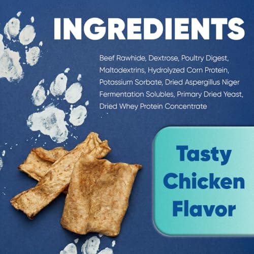 Virbac C.E.T.® Enzymatic Oral Hygiene Chews for Dogs, X Small - Plaque & Tartar Control - Single Layer Beefhide with Exclusive Dual-Enzyme System & Tasty Chicken Flavor - Easy to Give Dog Dental Chew — view 5