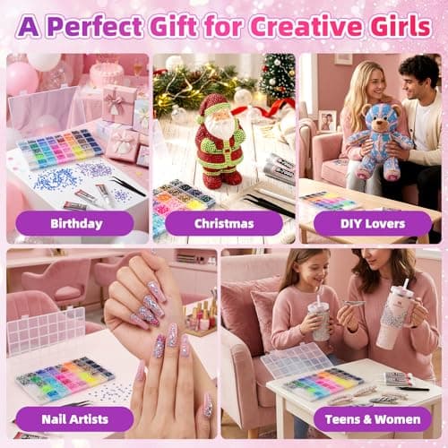 40000Pcs 40 Colors Resin Jelly Rhinestones Kit, 3mm Flatback Rhinestones with 3Pcs B7000 Jewelry Glue & Tools, Bedazzler Kit with Rhinestones, All-in-One Bedazzling Kit for DIY Arts & Crafts Gifts — view 7