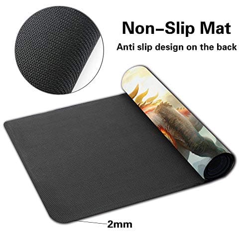 LIUYANZE Board Game MTG Playmat Games Size 60X35 cm CCG Compatible for MTG CCG RPG Trading Card Game (Gishath, Sun's Avatar) — view 3