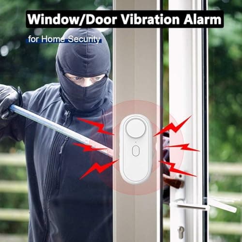 Eminchu Window Door Alarm, 120dB Glass Break Sensor Alarm, Anti Theft Vibration with Adjustable Sensitivity & Volume, Ideal for Car, Home Security & Protection — view 4
