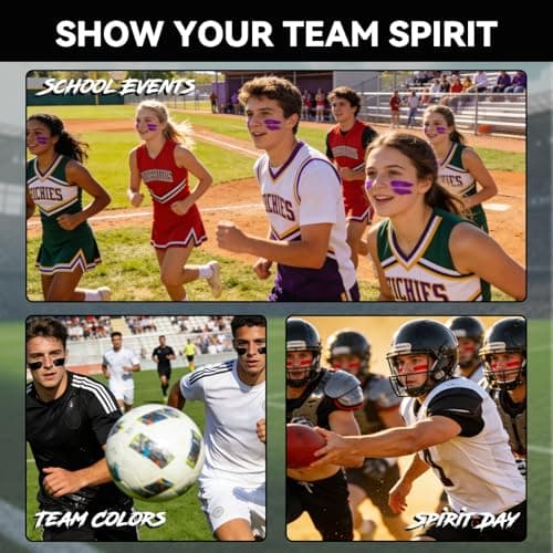 Eye Black Stick 20 Pack, 12 Colors Sports Eye Black for Football Baseball Softball, Anti Glare Eye Black Face Paint for Athletes & Fans, Retractable Under Eye Sports Paint Sticks for Game Day — view 5