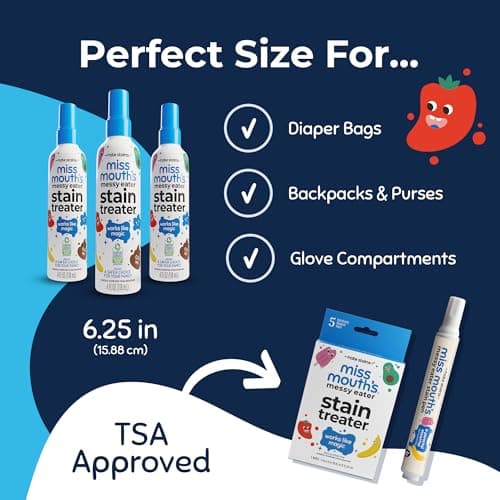 Miss Mouth's Messy Eater Stain Treater Spray - 4oz Stain Remover - Newborn & Baby Essentials - No Dry Cleaning Food, Grease, Coffee Off Laundry, Underwear, Fabric — view 8