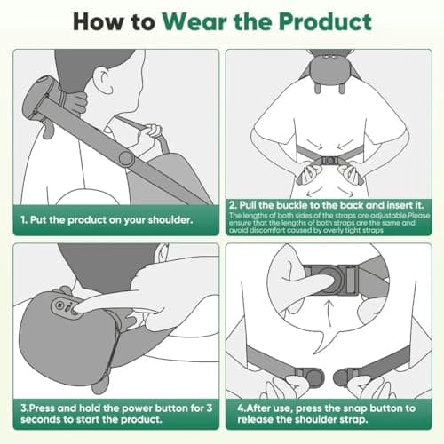 Portable Electric Neck Massager with Heat, Neck Massager with Hand Fingers Shiatsu Deep Kneading for Shoulder, Back & Leg Muscle Tension, Rechargeable Hands-Free Massage Pillow — view 2